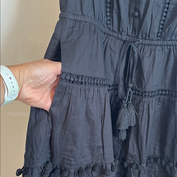 NWOT J. Crew 100% Cotton Maxi Dress Embroidered Pockets Lined, Size 6 - Picture 7 of 13